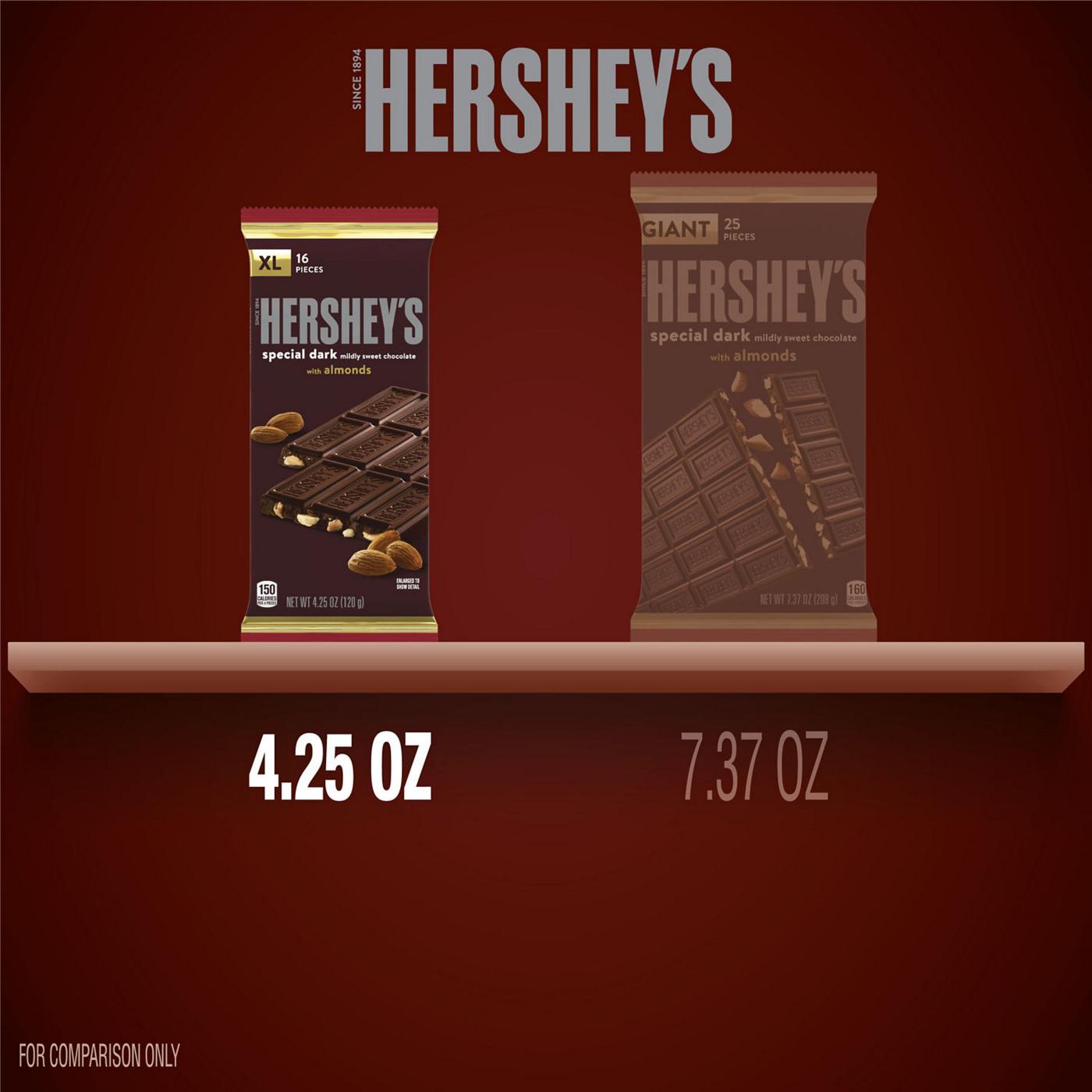 Hershey's Special Dark Mildly Sweet Chocolate With Almonds XL Candy Bar; image 5 of 8