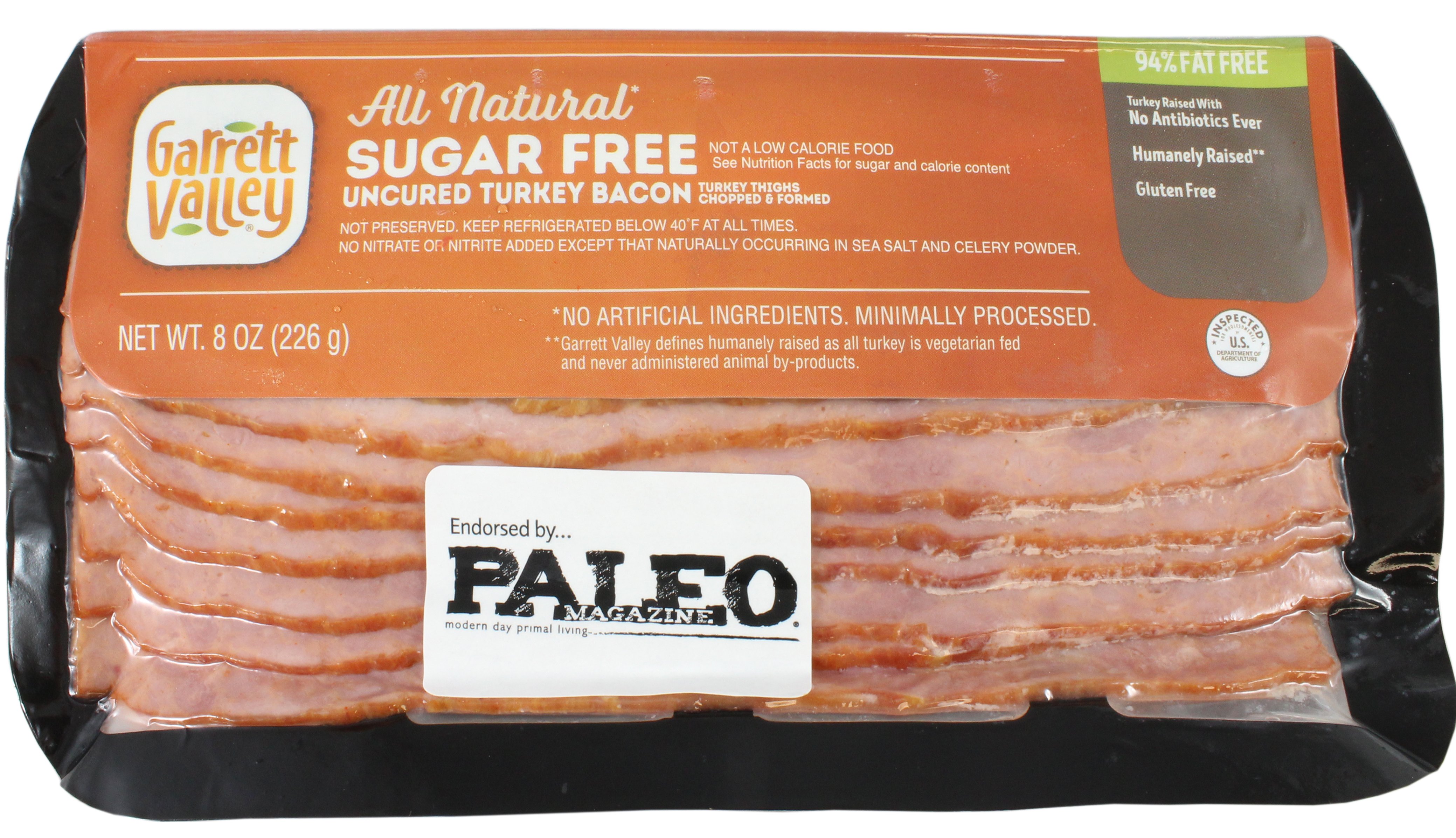 Garrett Valley All Natural Sugar Free Uncured Turkey Bacon - Shop Bacon at  H-E-B