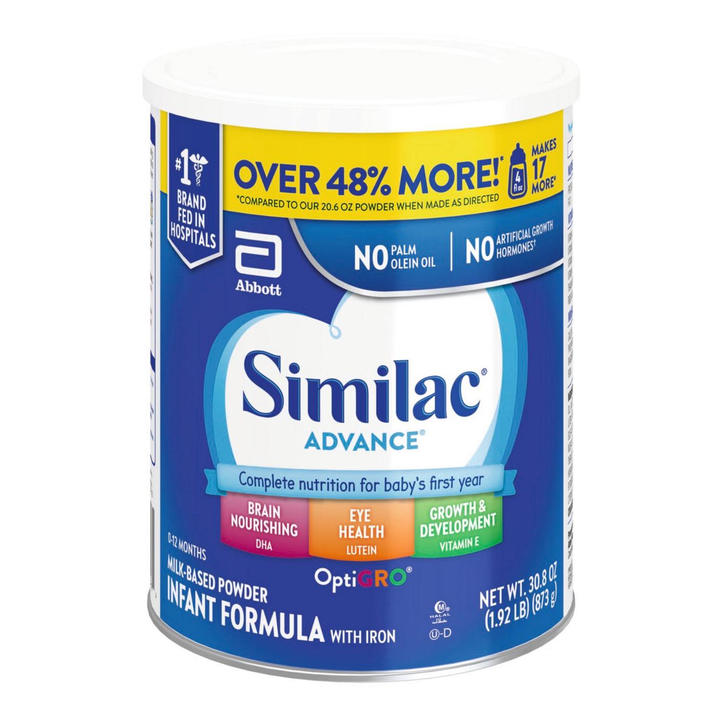 Similac Advance Milk-Based Powder Infant Formula with Iron; image 5 of 10