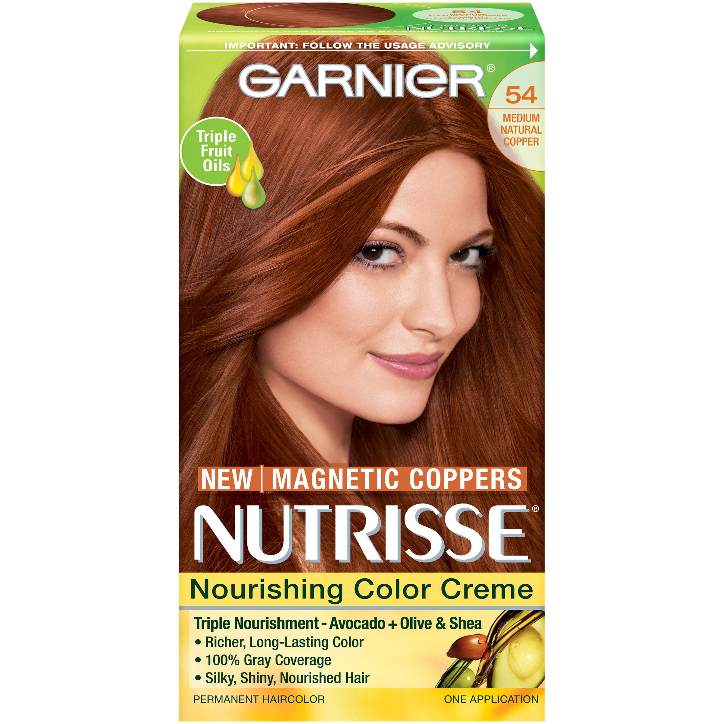 Garnier Nutrisse Hail Color 54 Medium Natural Copper Shop Hair Color 