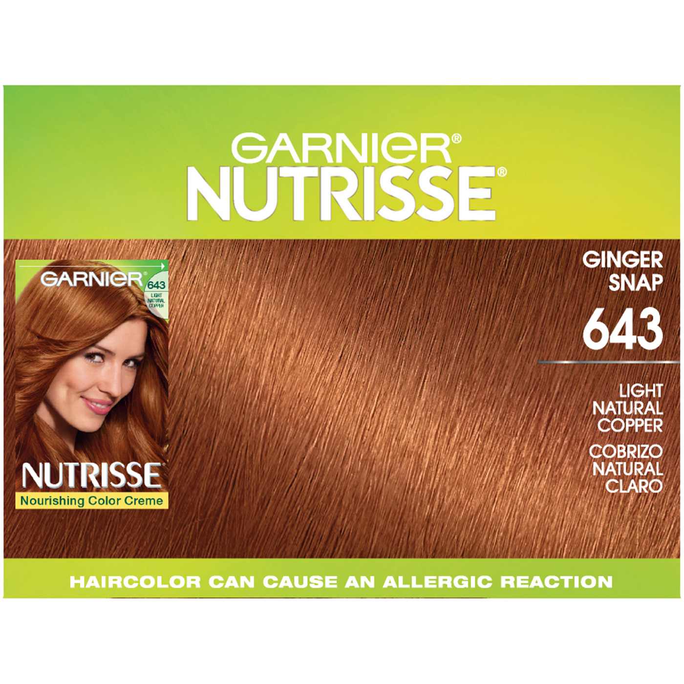 Garnier Nutrisse Nourishing Hair Color Creme with Triple Oils 643 Light Natural Copper; image 4 of 10