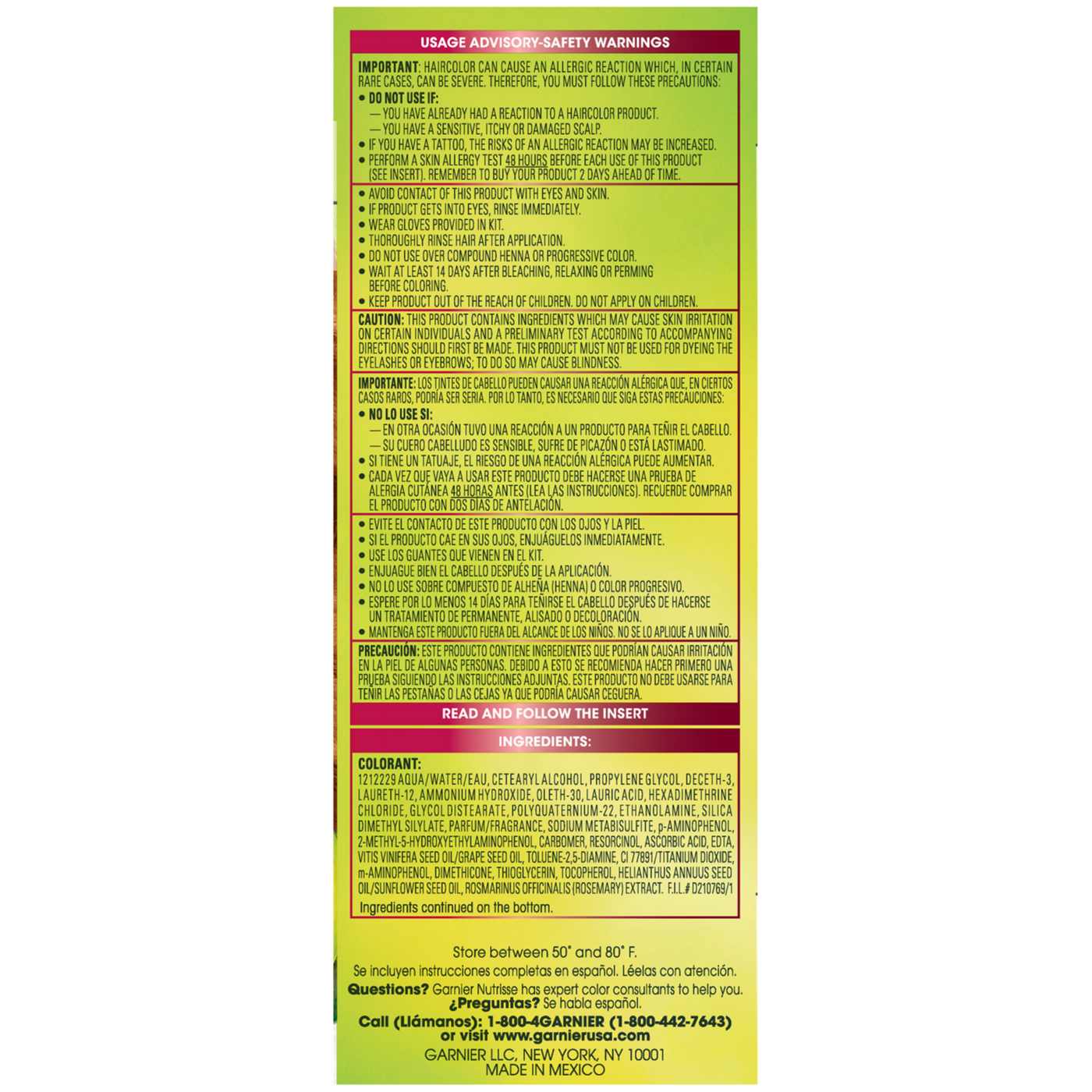 Garnier Nutrisse Nourishing Hair Color Creme with Triple Oils 643 Light