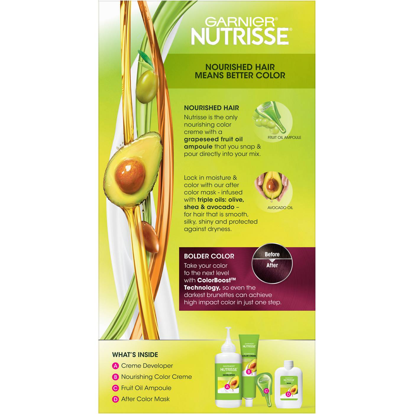 Garnier Nutrisse Ultra Color Nourishing Bold Permanent Hair Color Creme BR1 Deepest Intense Burgundy; image 5 of 7