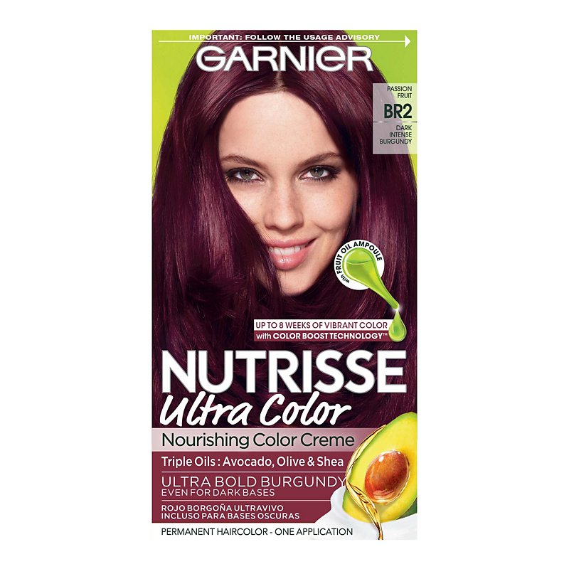 Garnier Nutrisse Ultra Color Nourishing Bold Permanent Hair Color Creme BR2  Dark Intense Burgundy - Shop Hair Care at H-E-B