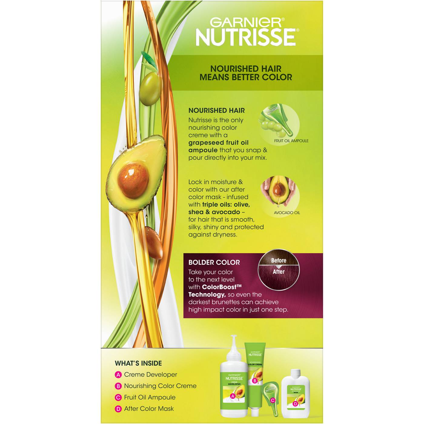 Garnier Nutrisse Ultra Color Nourishing Bold Permanent Hair Color Creme BR3 Intense Burgundy; image 2 of 7