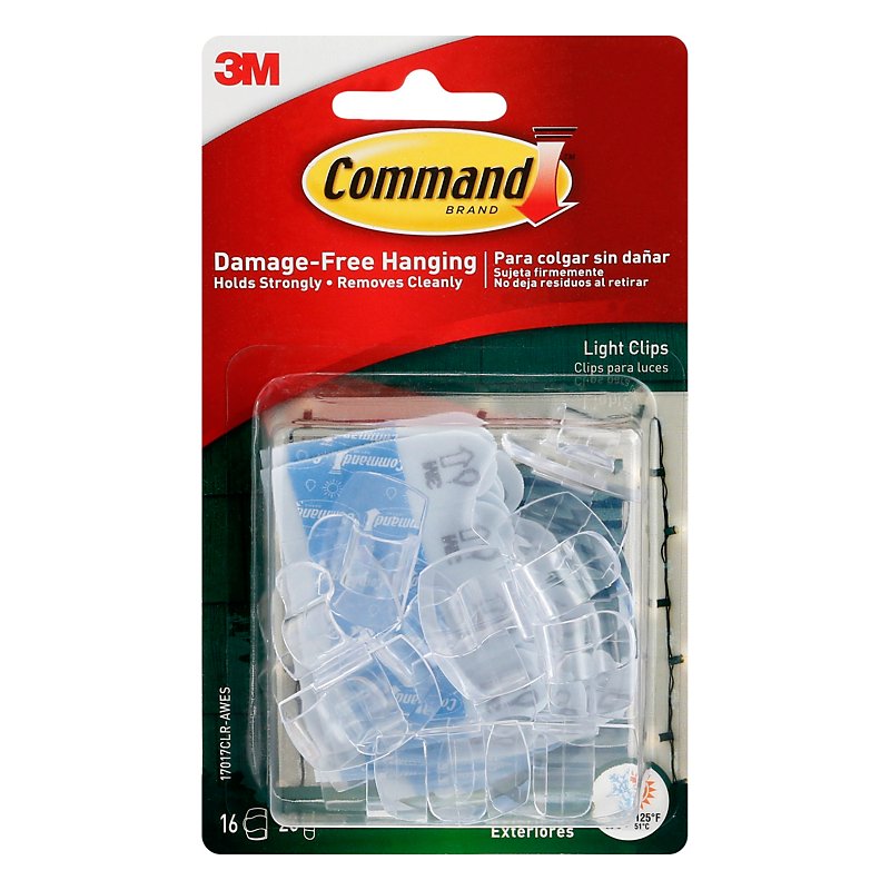Command 3m Clear Outdoor Light Clips, Outdoor Command Strips For Brick