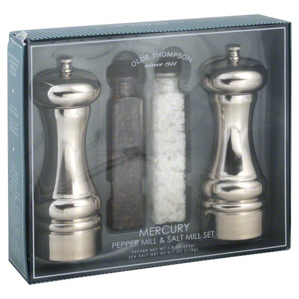 Silver Salt and Pepper Grinder Set