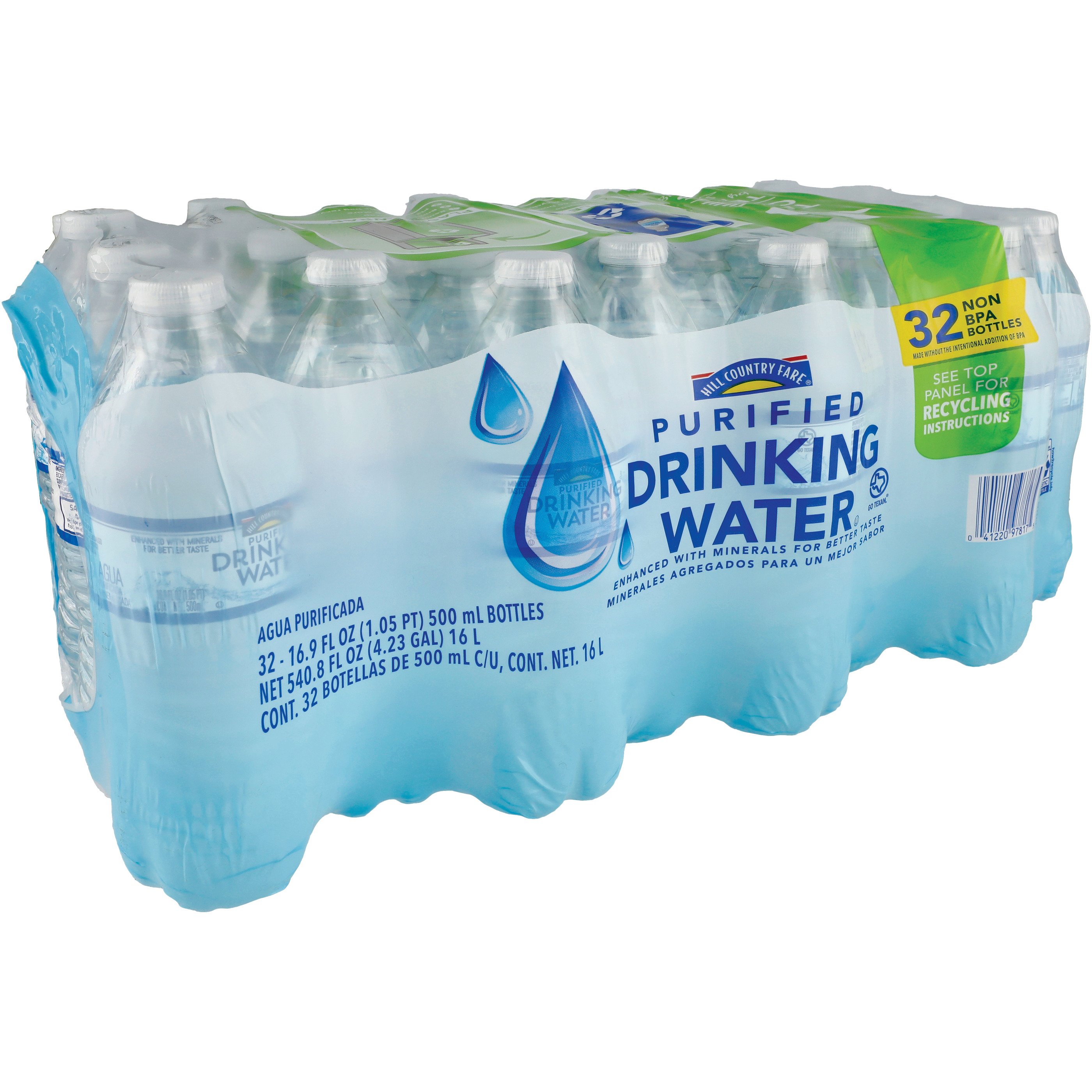 Hill Country Fare Drinking Water 16.9 oz Bottles Shop Water at HEB