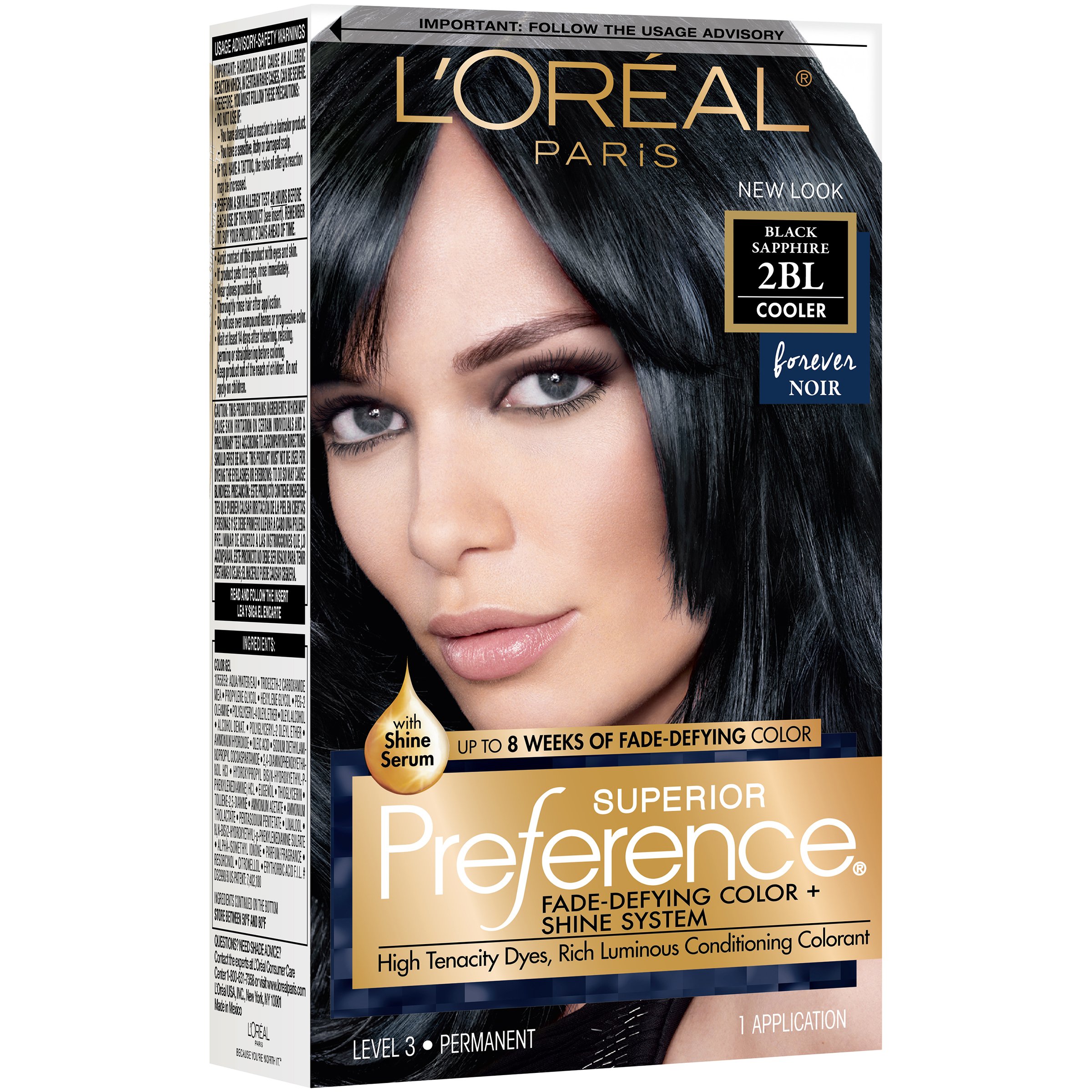 L'Oréal Paris Superior Preference Permanent Hair Color, 2BL Black Sapphire  - Shop Hair Care at H-E-B