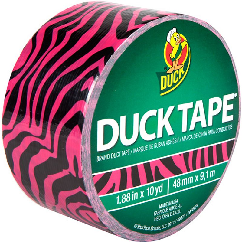 Duck Pink Zebra Duct Tape 1.88 Inches x 10 Yards - Shop Home 