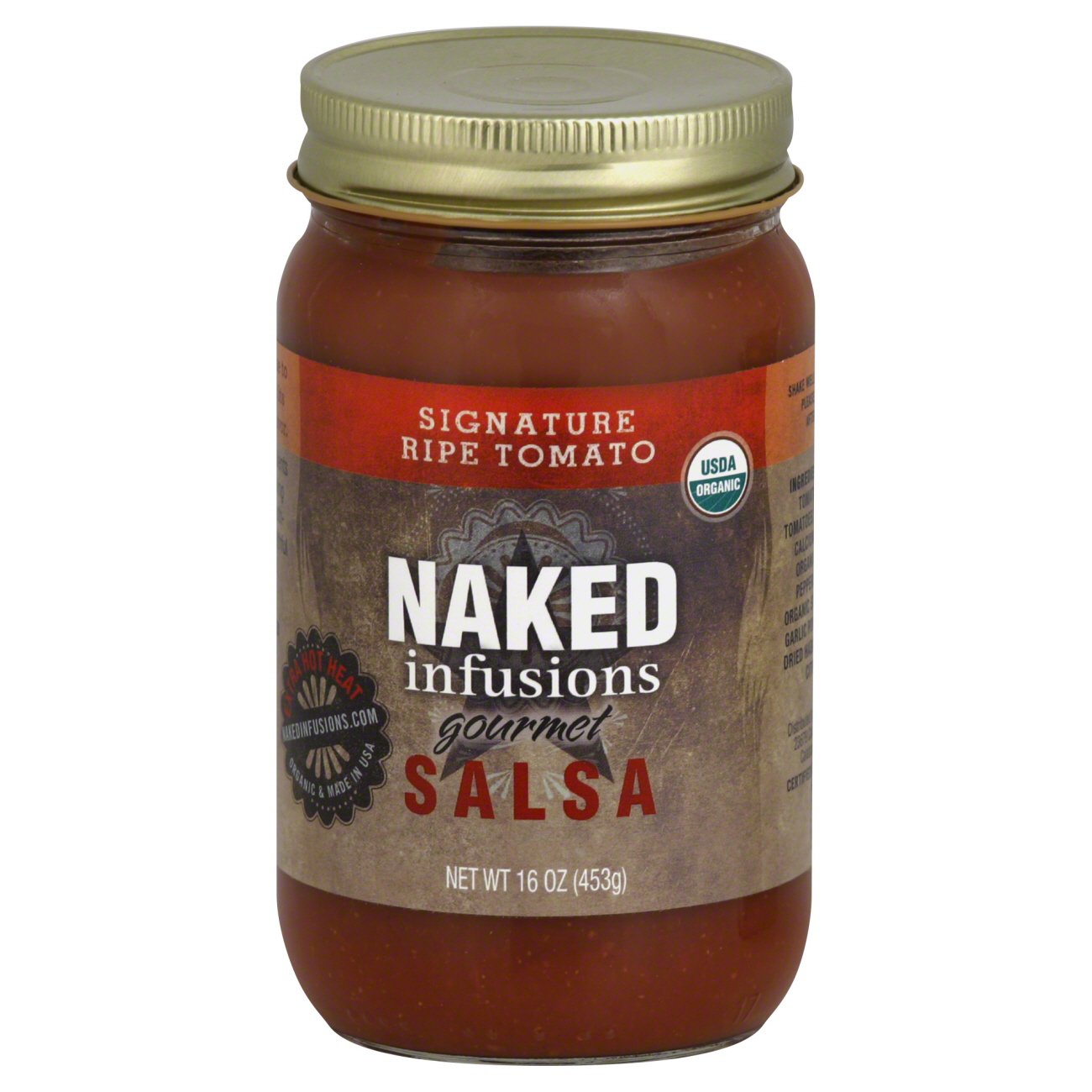 Naked Infusions Organic Salsa Ripe Tomato Hot Shop Salsa Dip At H E B
