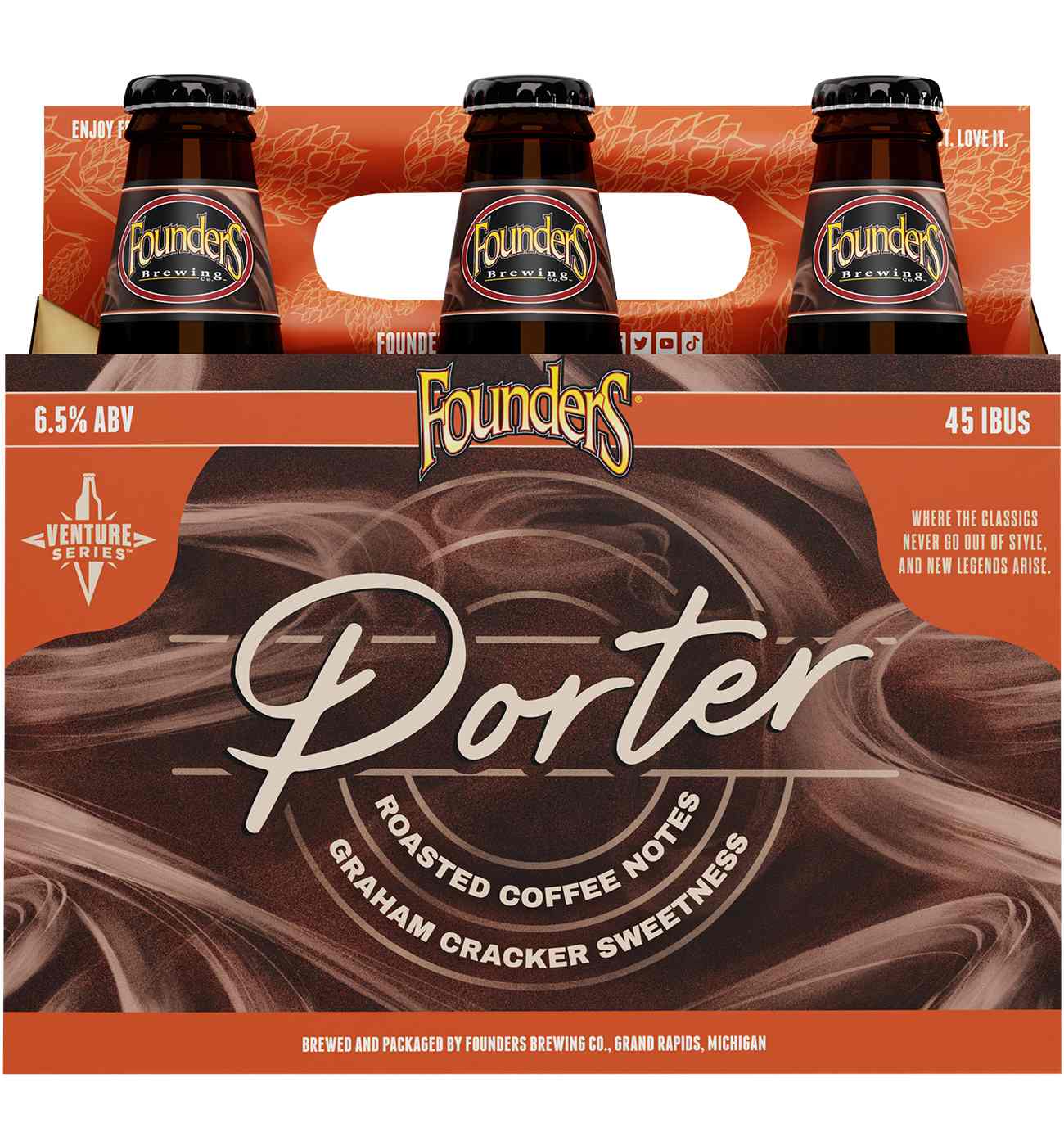Founders Porter Beer 6 pk Bottles; image 1 of 3
