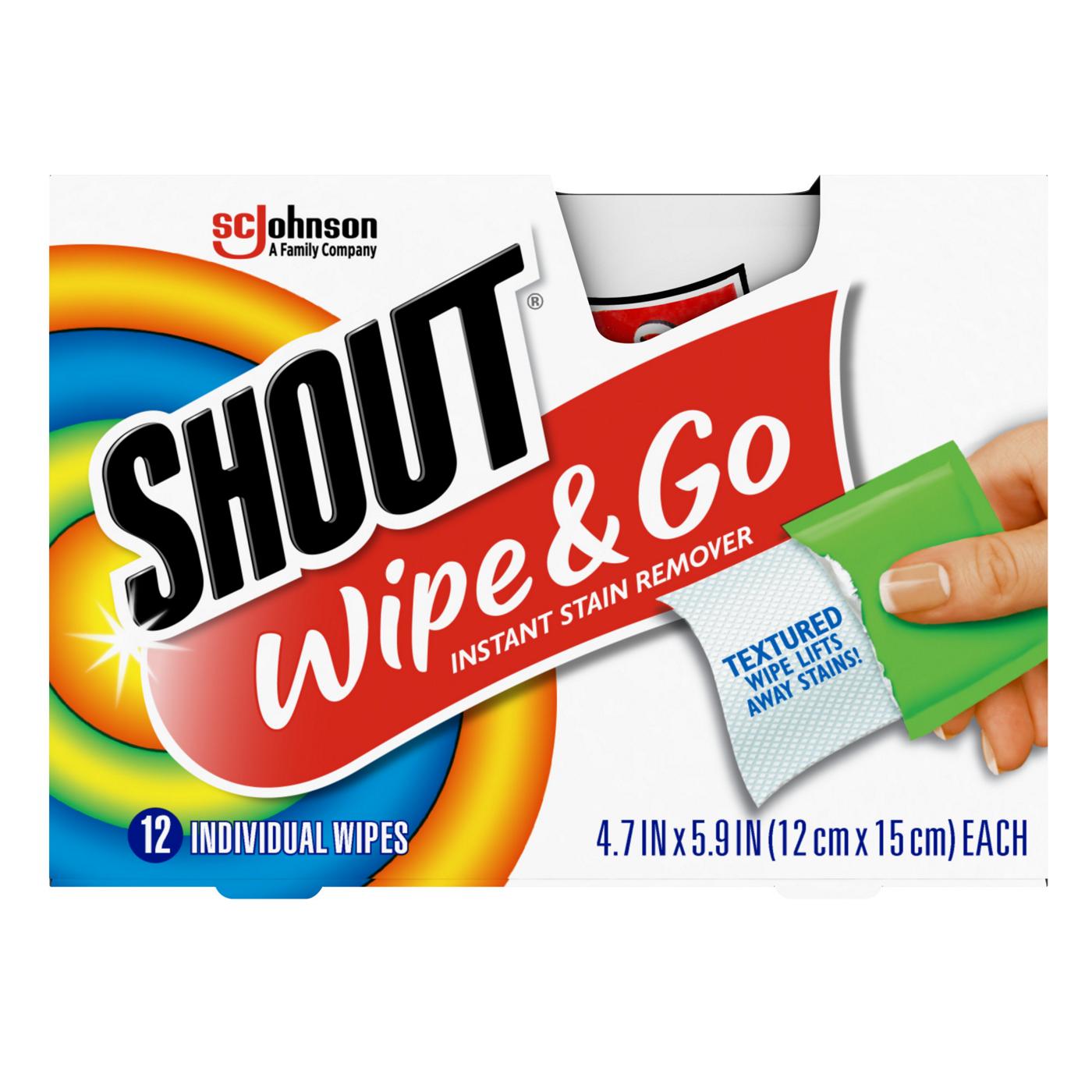 Shout Wipe & Go Instant Stain Remover Wipes; image 1 of 9