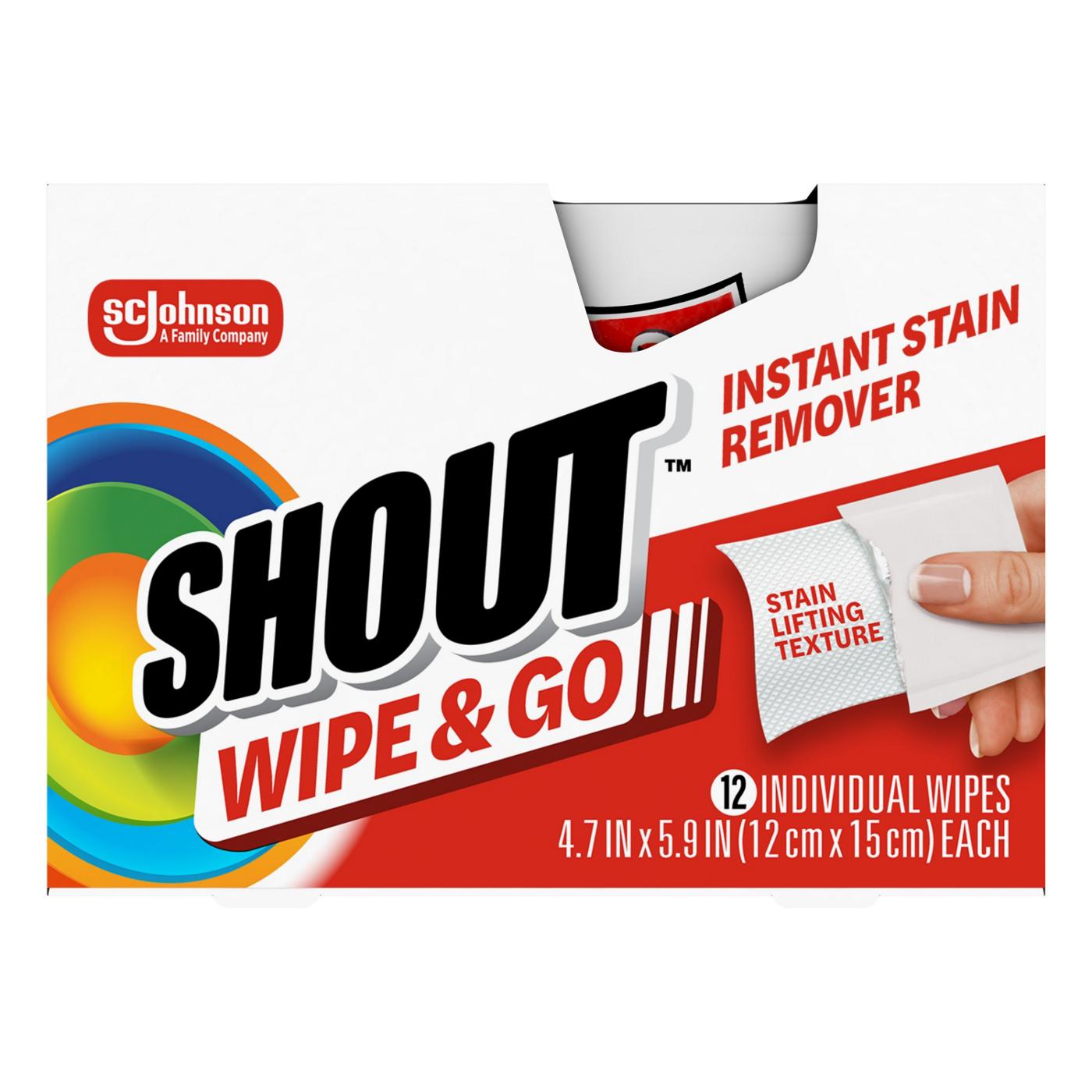 Shout Wipe & Go Instant Stain Remover Wipes; image 1 of 7