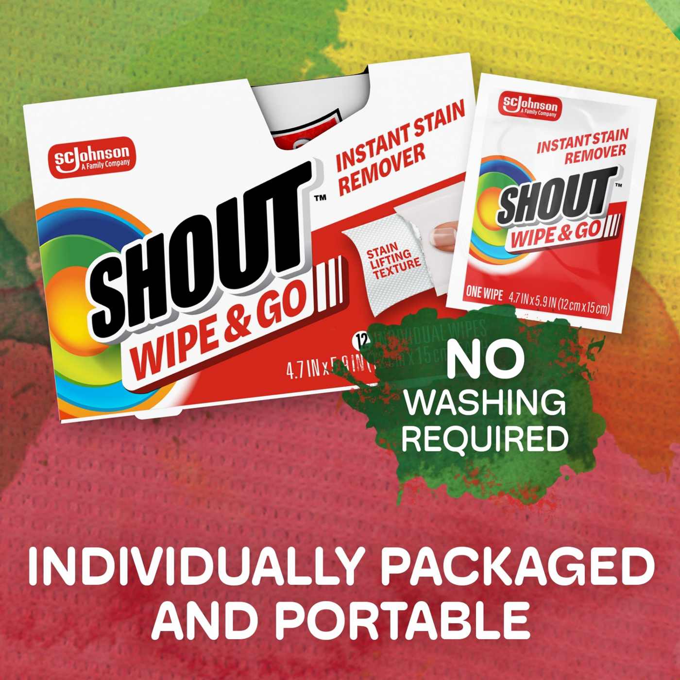 Shout Wipe & Go Instant Stain Remover Wipes; image 7 of 7