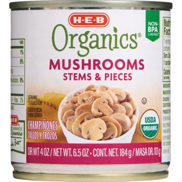 H-E-B Organics Mushrooms Stems & Pieces