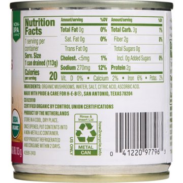 H-E-B Organics Mushrooms Stems & Pieces