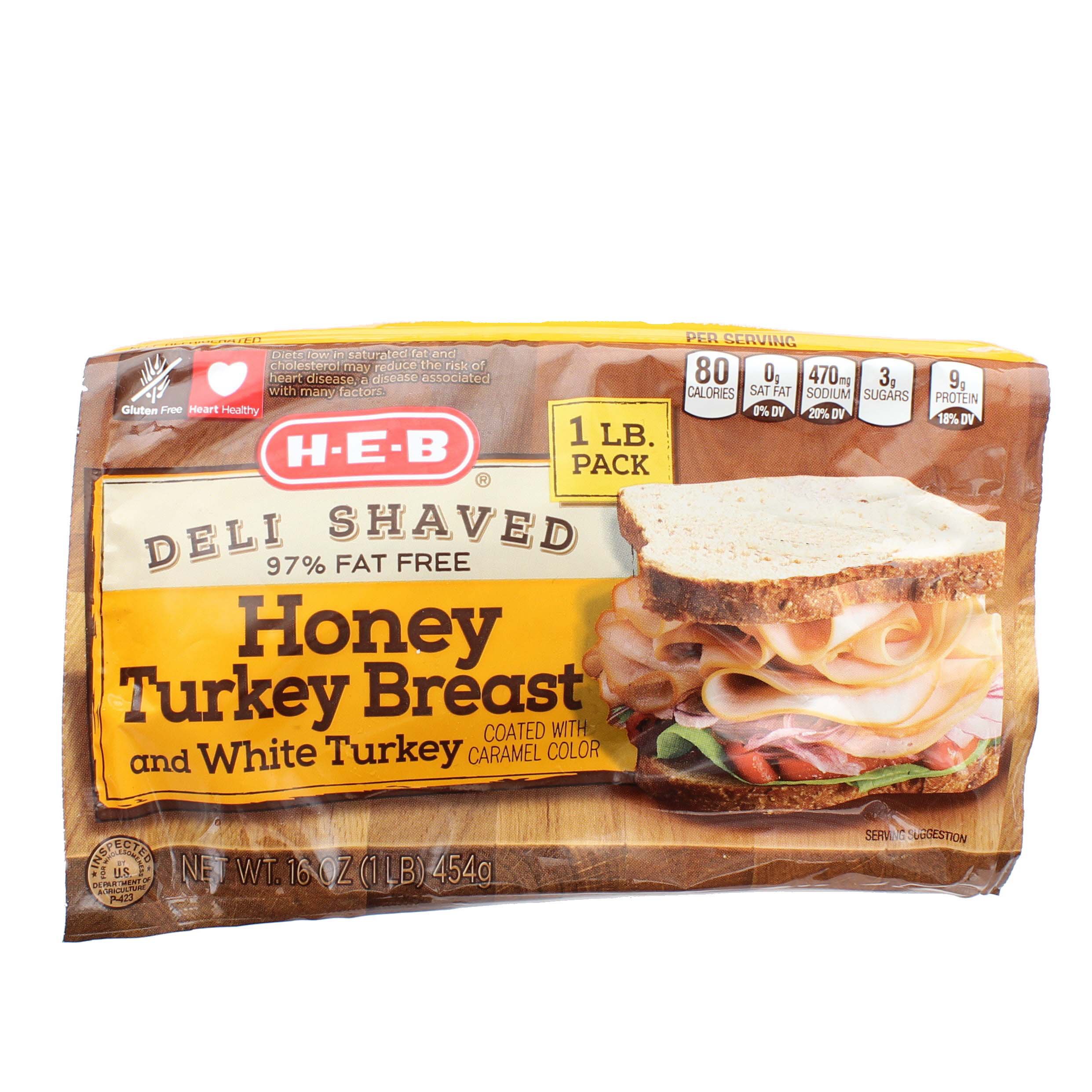 HEB Deli Shaved Honey Turkey Breast Shop Meat at HEB