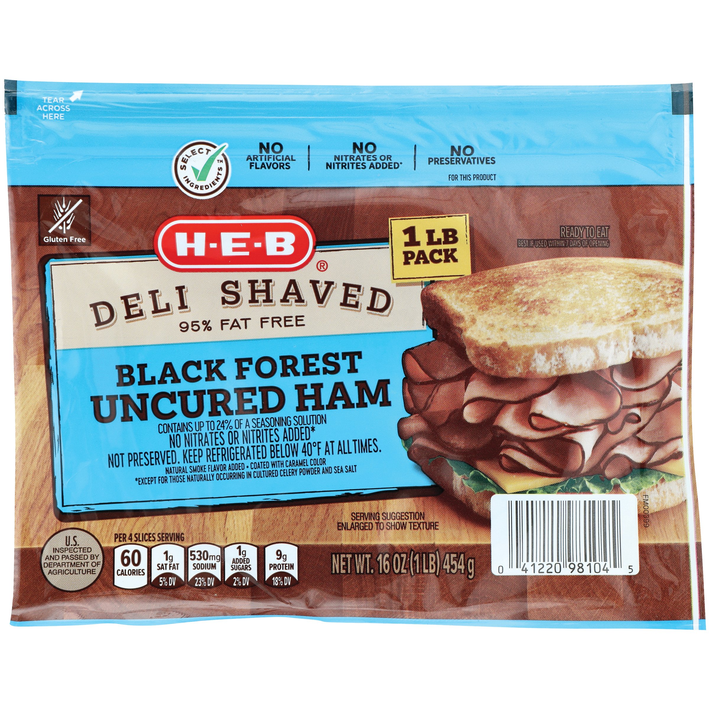 HEB Deli Shaved Black Forest Smoked Ham Shop Meat at HEB