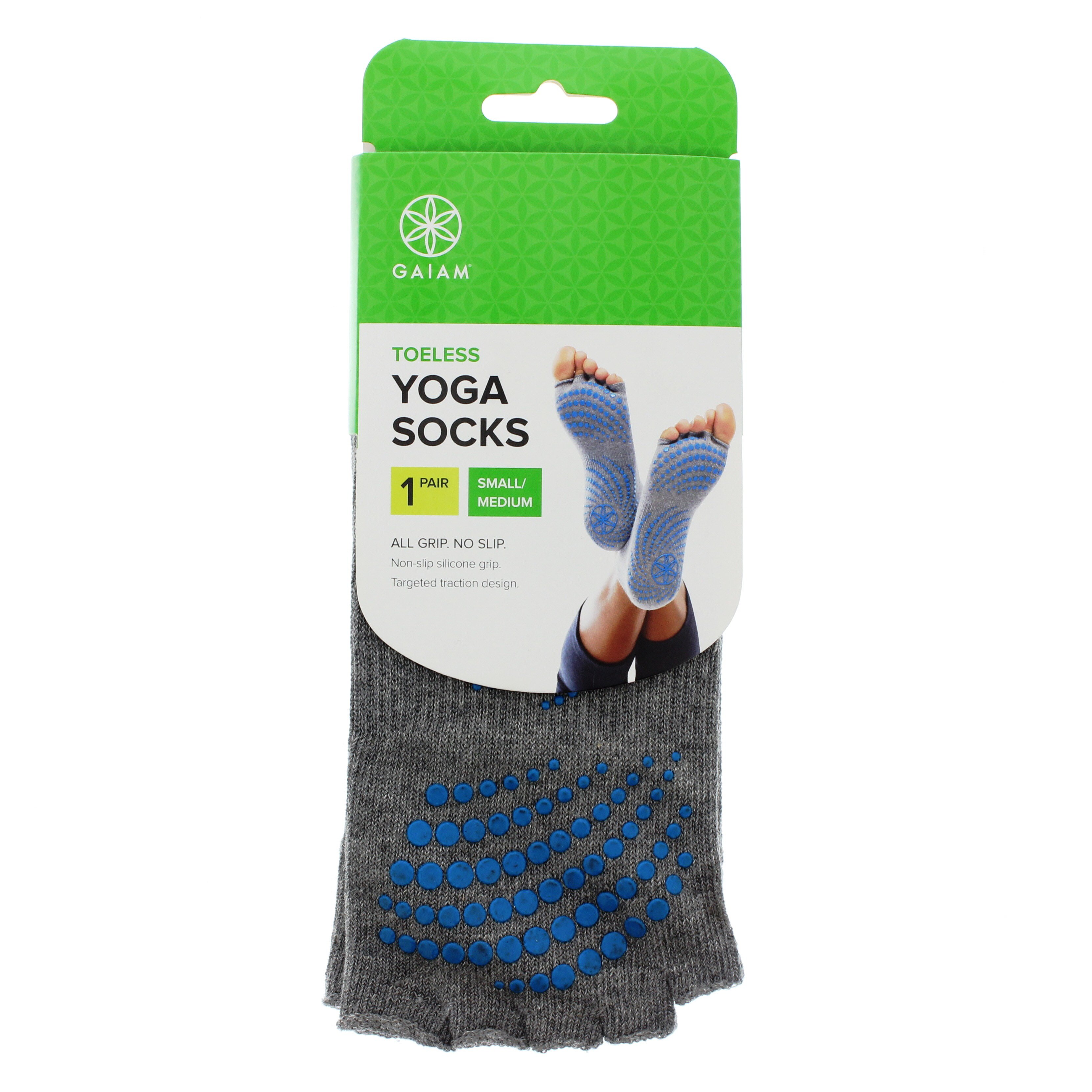 gaiam toeless yoga socks
