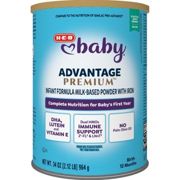 H-E-B Baby Milk-Based Powder Infant Formula - Advantage Premium, 34 oz