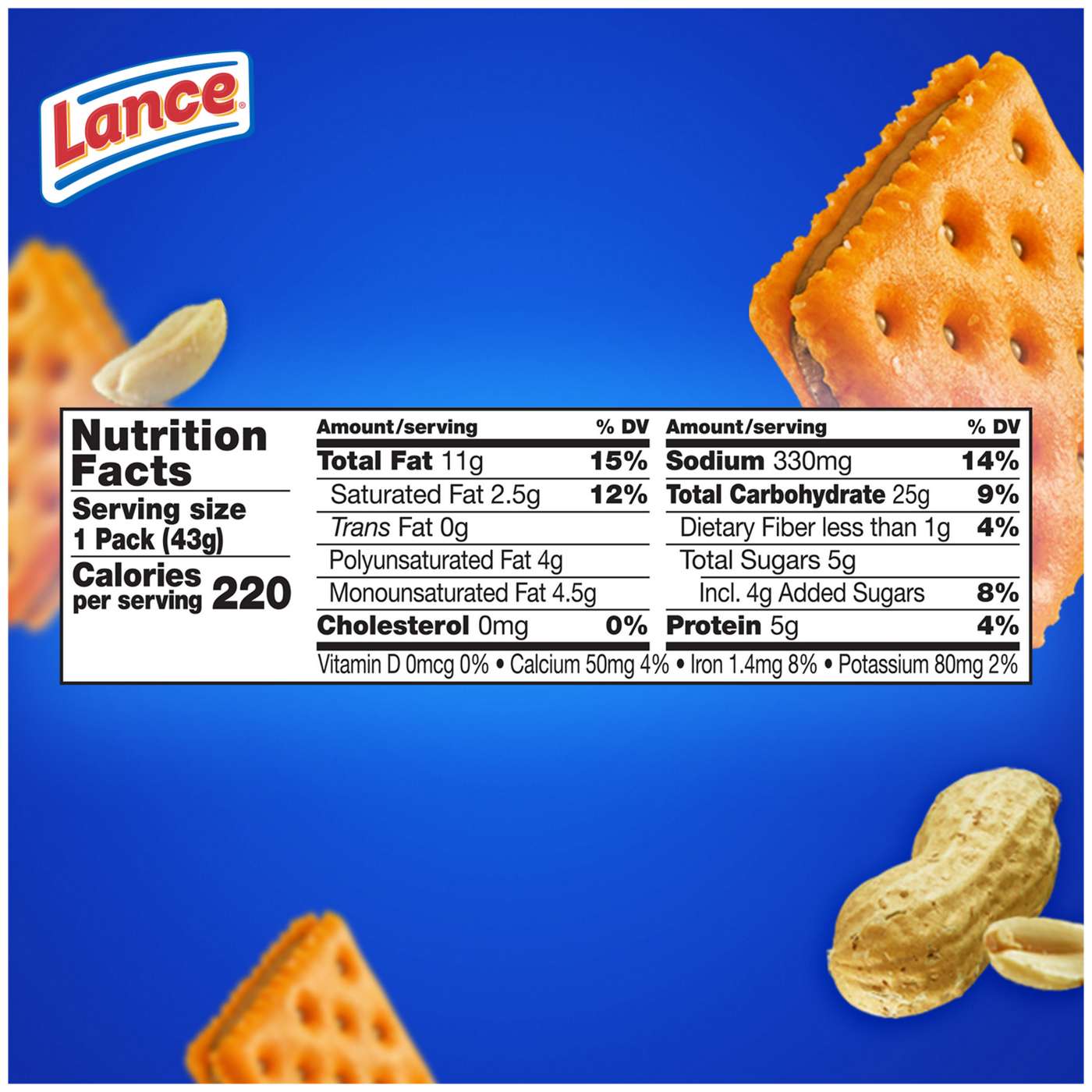 Lance ToastChee Peanut Butter Sandwich Crackers; image 7 of 10