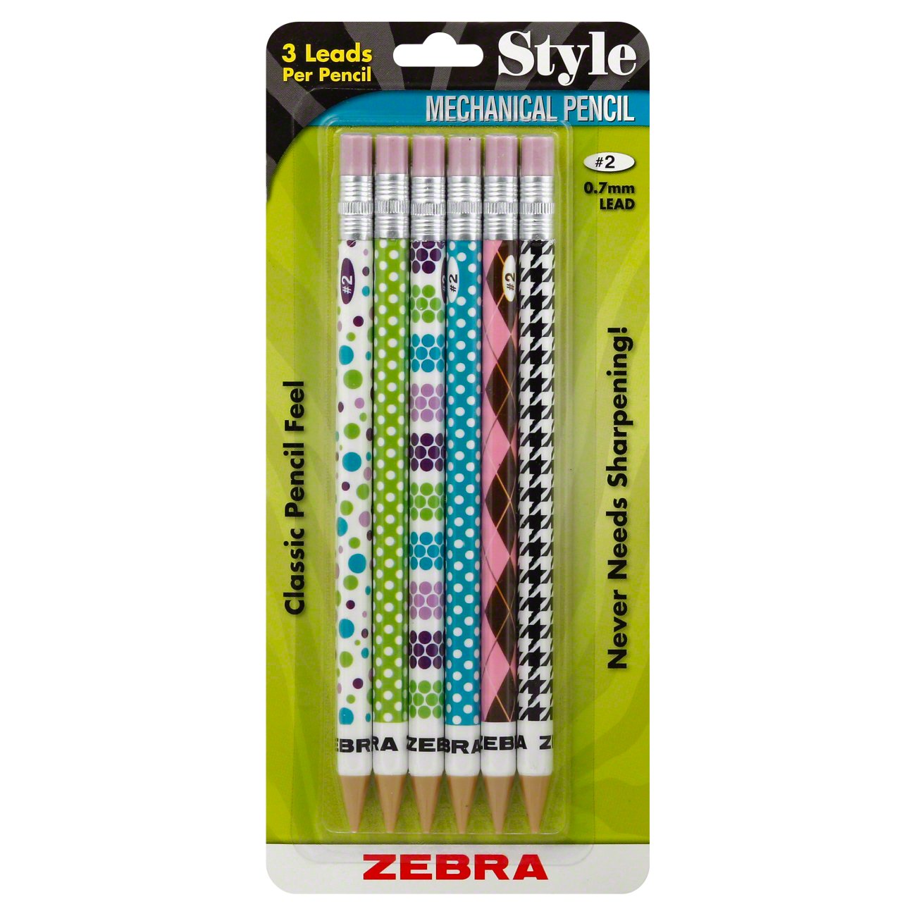 Zebra Style 2 Mechanical Pencils, Assorted Colors & Designs Shop