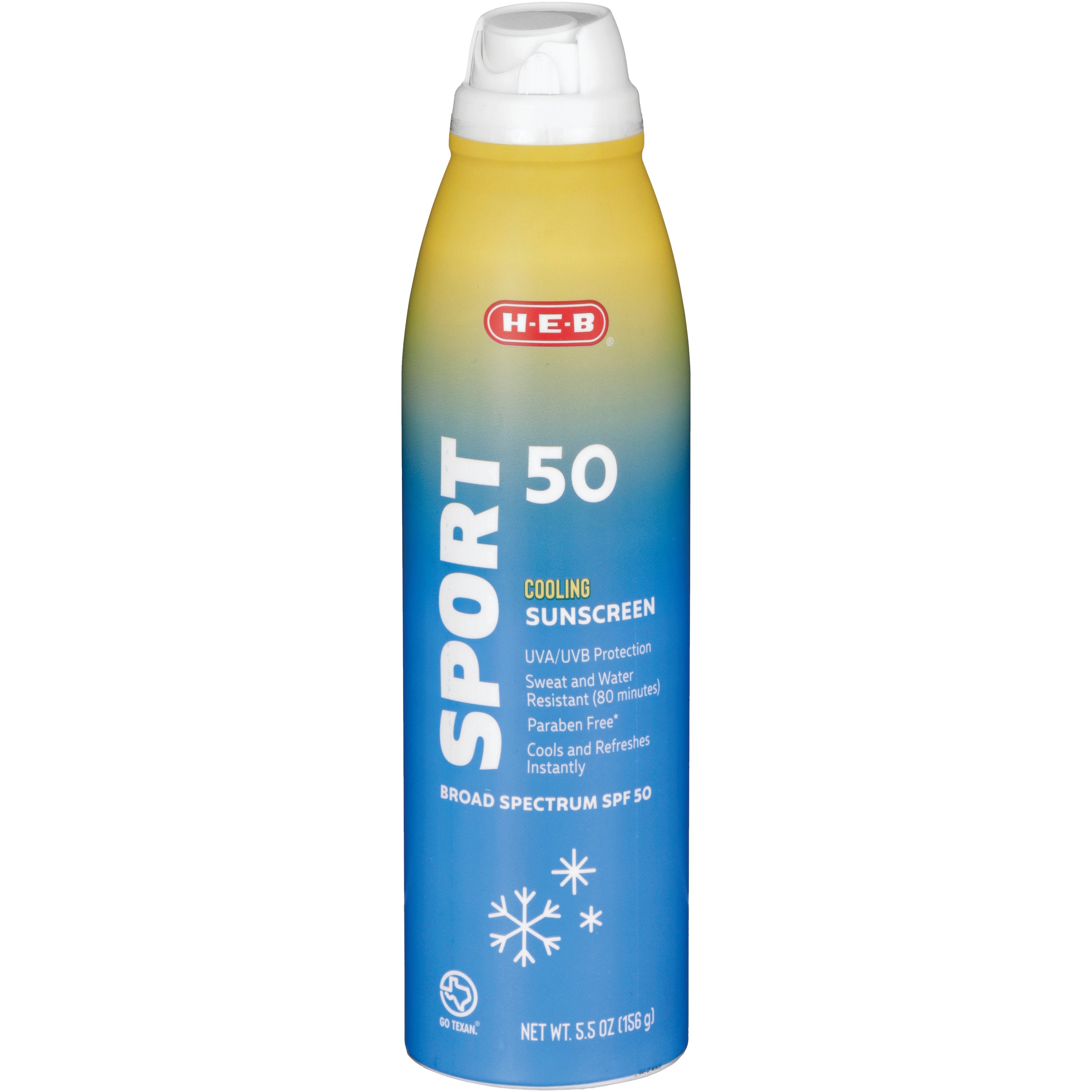 HEB Sport Cooling Sunscreen Spray SPF 50 Shop Bath & Skin Care at