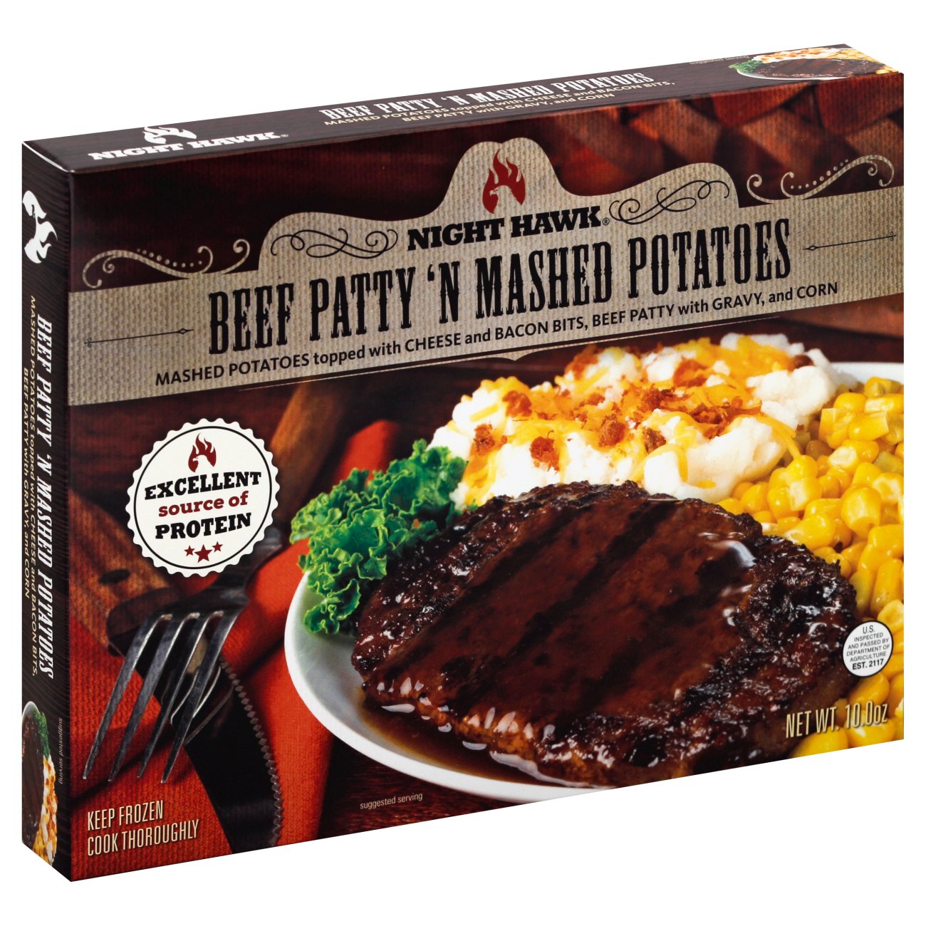 Night Hawk Beef Patty 'N Mashed Potatoes Shop Entrees & Sides at HEB