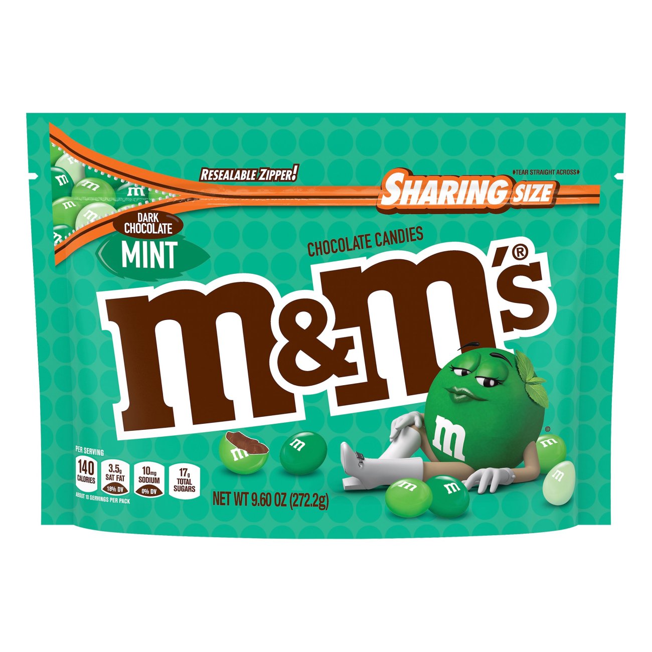 M&M's Mint Dark Chocolate Candy Sharing Size Bag Shop Snacks & Candy