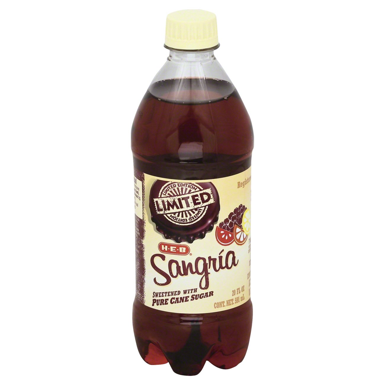 H-E-B Limited Edition Sangria Pure Cane Sugar Soda - Shop Soda At H-E-B