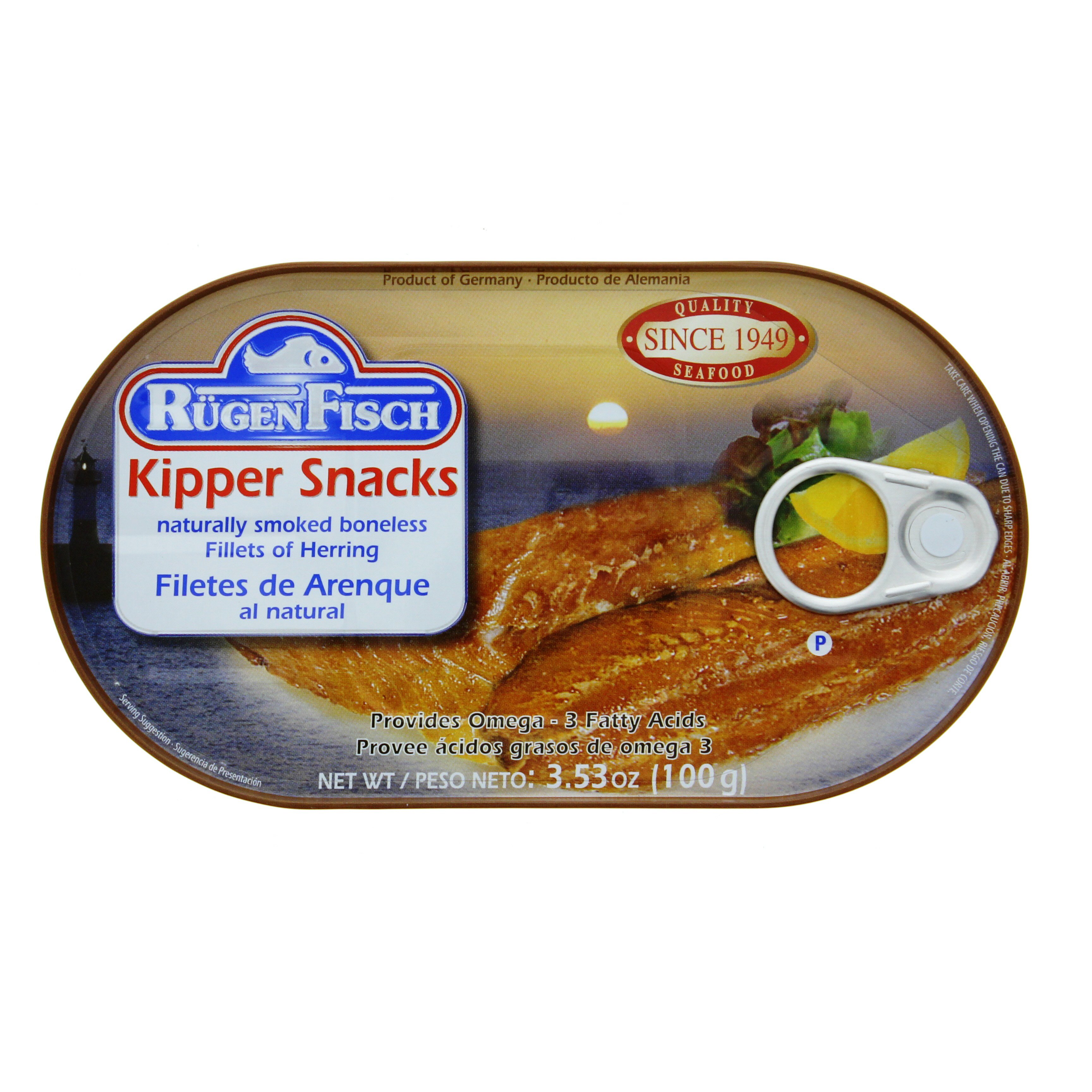 Rugen Fisch Kipper Snacks, Smoked Boneless Herring Fillets Shop