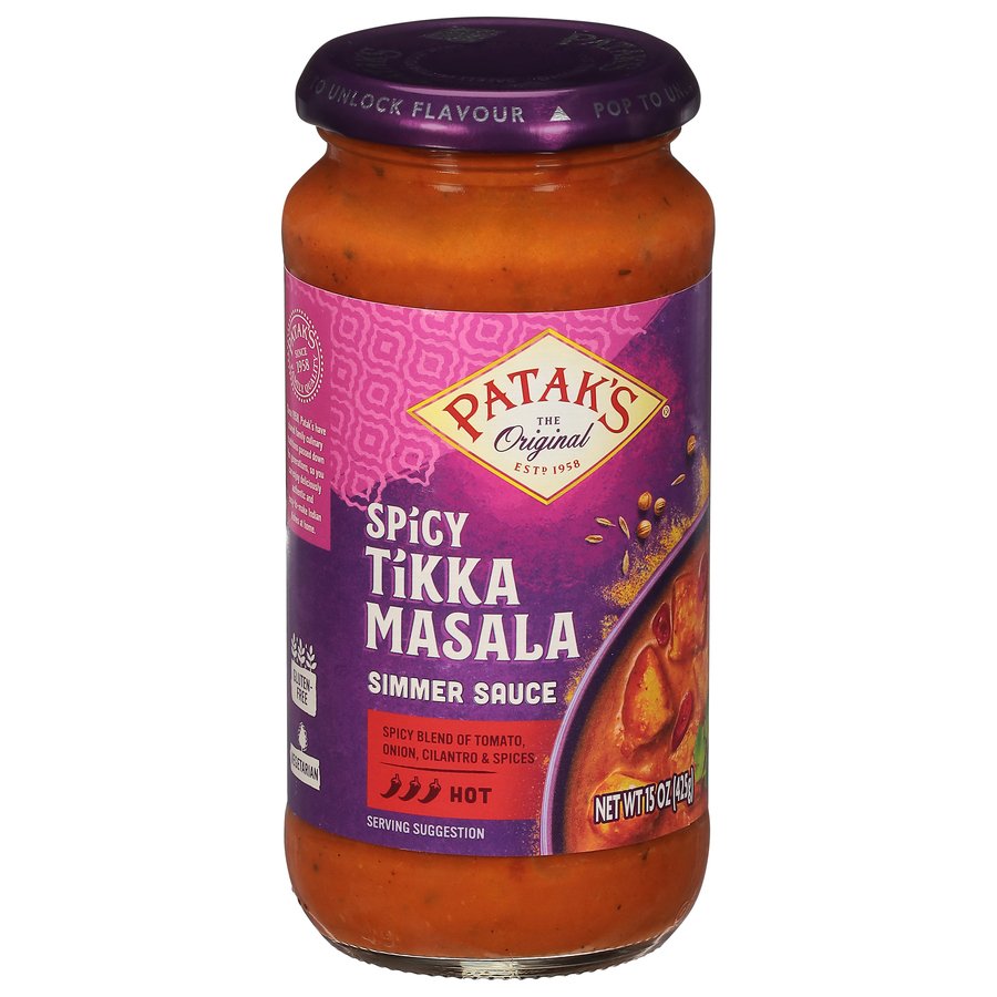 Patak's Tikka Masala Spicy Curry Simmer Sauce - Hot - Shop Cooking ...