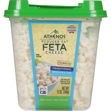 Athenos Reduced Fat Traditional Feta Cheese Crumbles, 12 oz