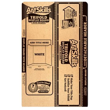 ArtSkills Trifold Display Board With Header, 44" x 35.5"