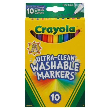 Crayola Fine Line Ultra-Clean Washable Markers, 10 pk