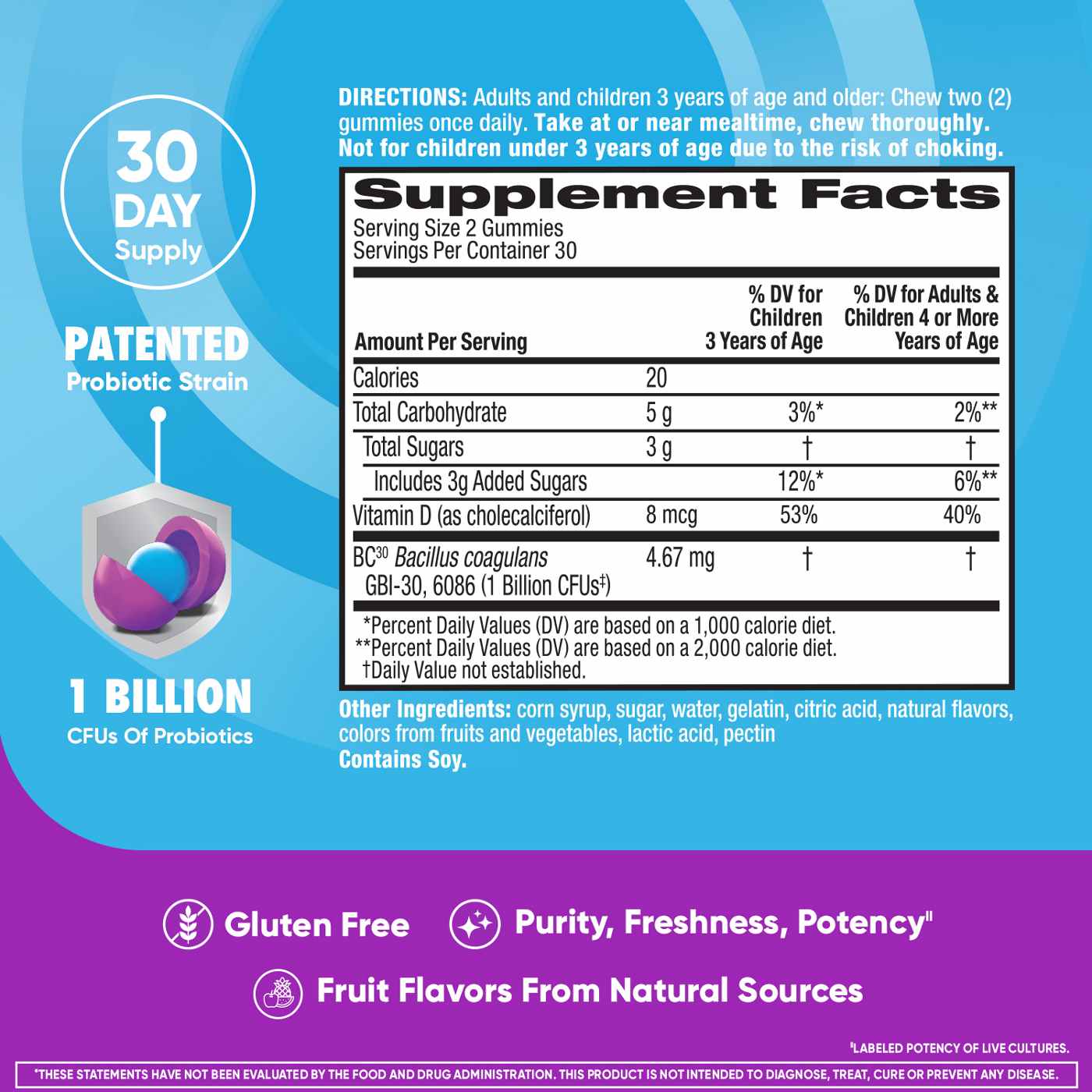 Digestive Advantage Kids Daily Probiotic Gummies; image 8 of 8