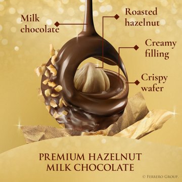 Ferrero Rocher Fine Hazelnut Chocolates Gift Cube, 18 pc