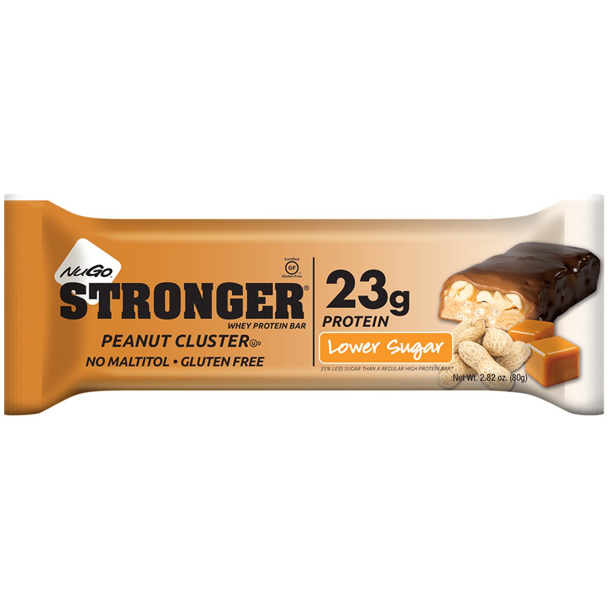 NuGo Stronger Peanut Cluster Whey Protein Bar Shop Granola & Snack