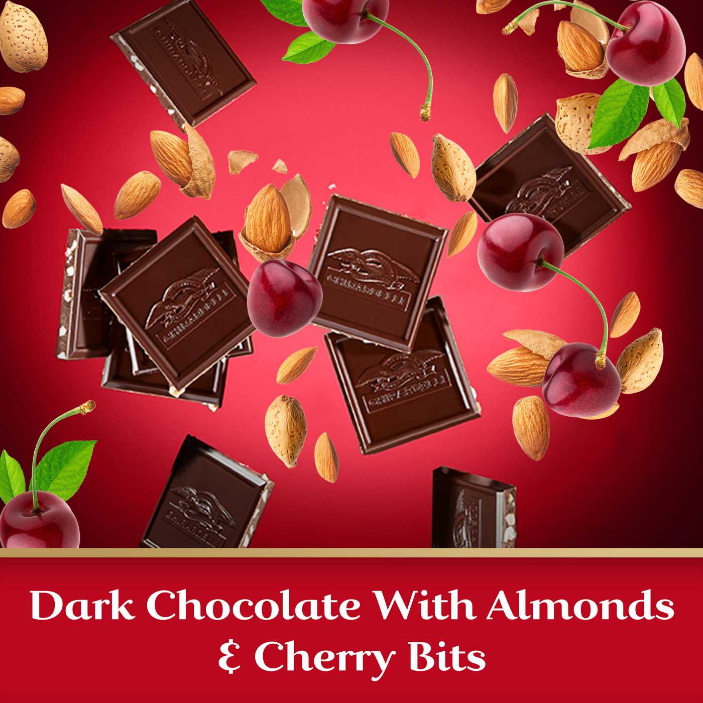 Ghirardelli Intense Dark Cherry Almond Chocolate Bar; image 4 of 7