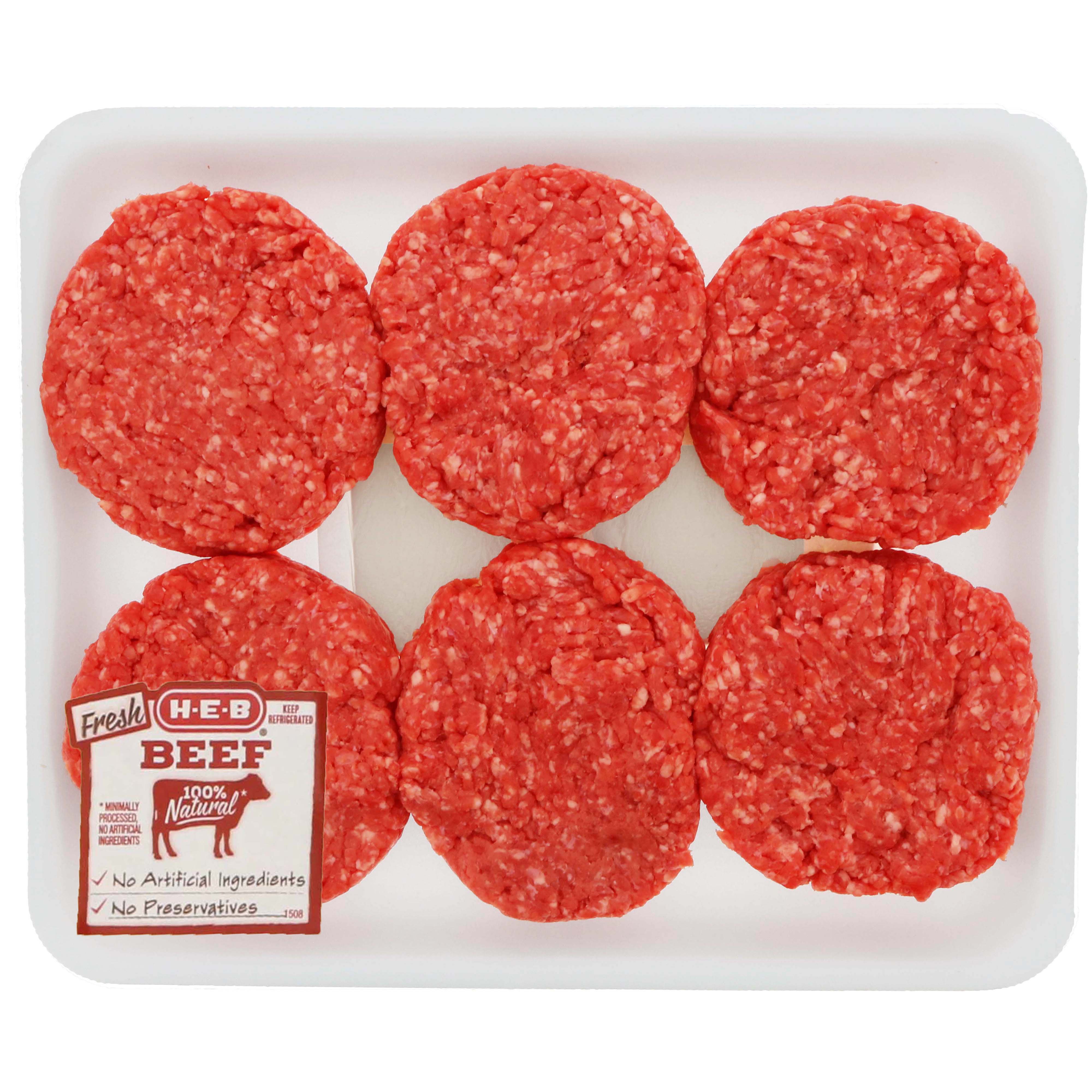 H-E-B Ground Beef Brisket Patties 80% Lean, Value Pack - Shop Meat At H-E-B