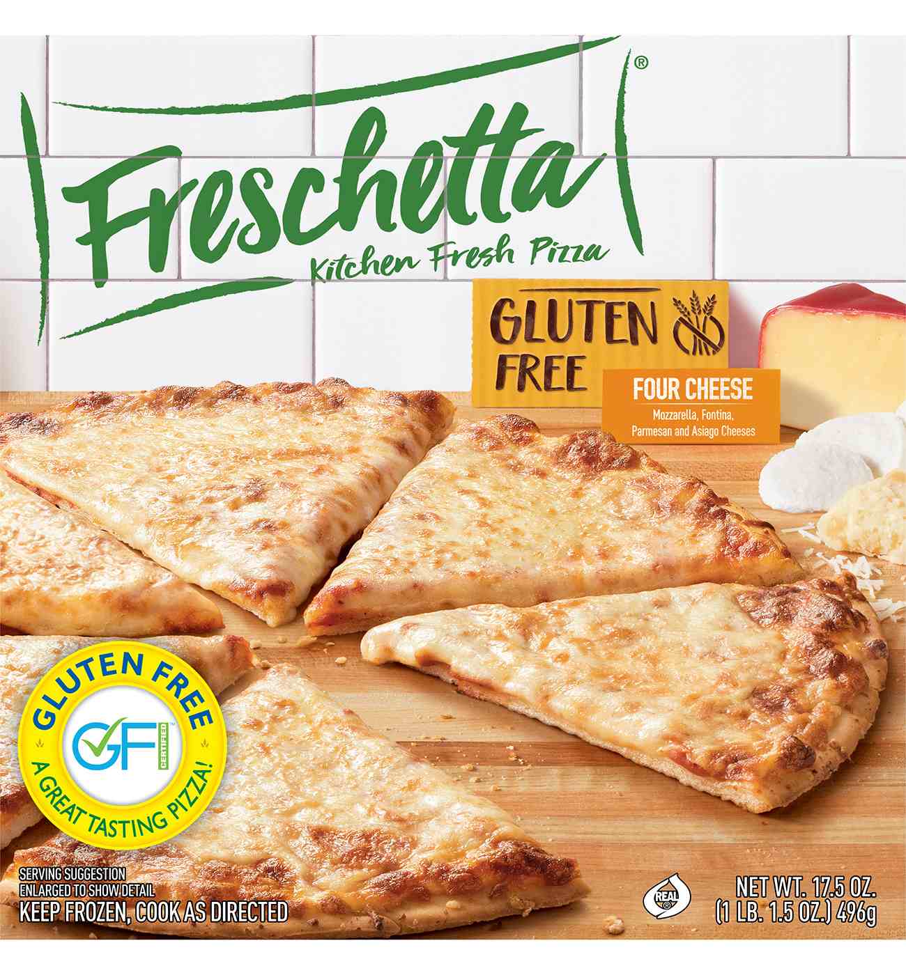 Freschetta Four Cheese Medley Gluten Free Thin Crust Frozen Pizza; image 1 of 7