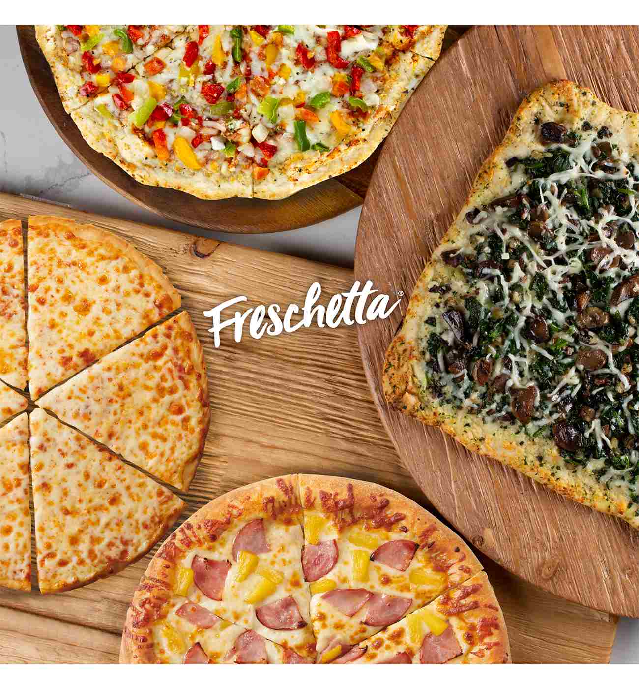 Freschetta Four Cheese Medley Gluten Free Thin Crust Frozen Pizza; image 2 of 7