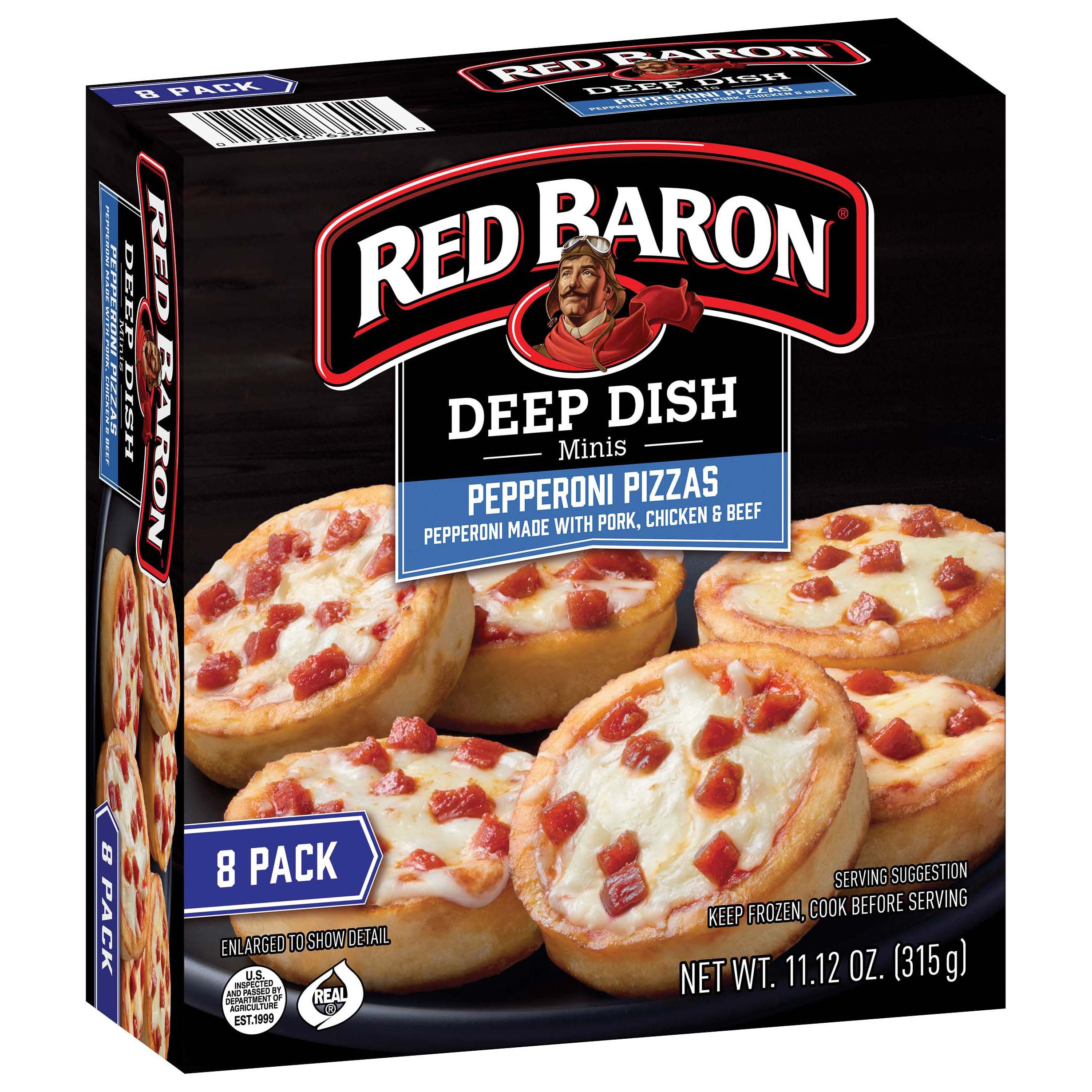 Red Baron Deep Dish Minis Pepperoni Pizzas - Shop Red ...