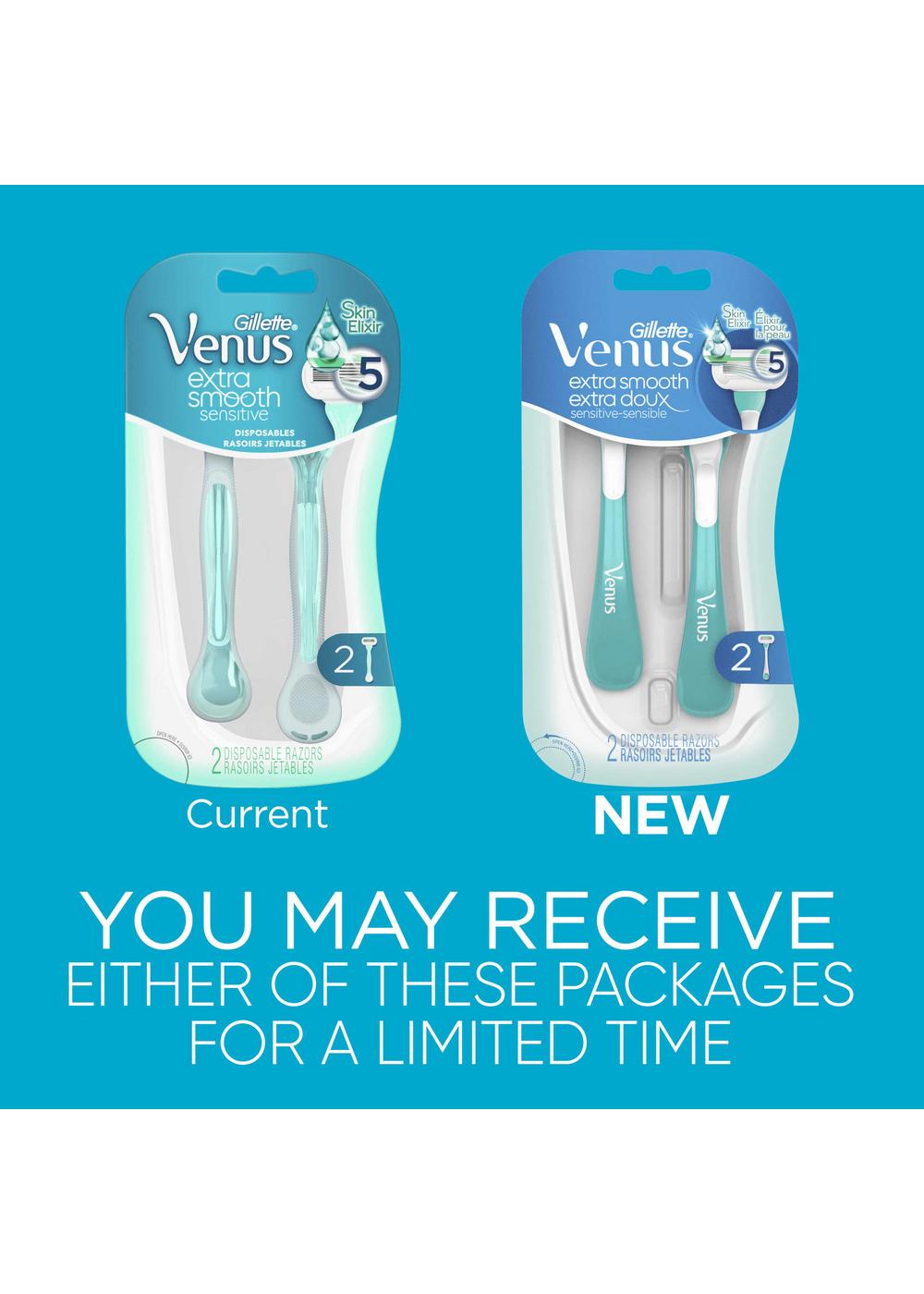 Gillette Venus Extra Smooth Sensitive Disposable Razors; image 5 of 11