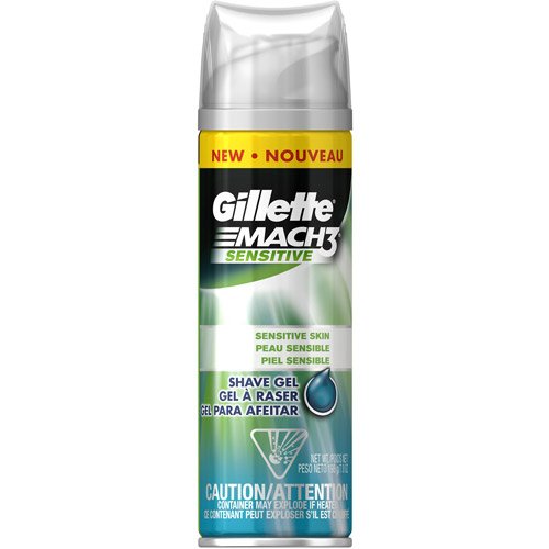 Gillette Mach3 Sensitive Skin Shave Gel Shop Bath & Skin Care at HEB