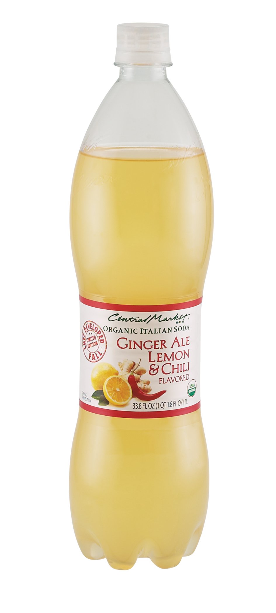 Central Market Organic Italian Ginger Ale Lemon & Chili Soda Shop