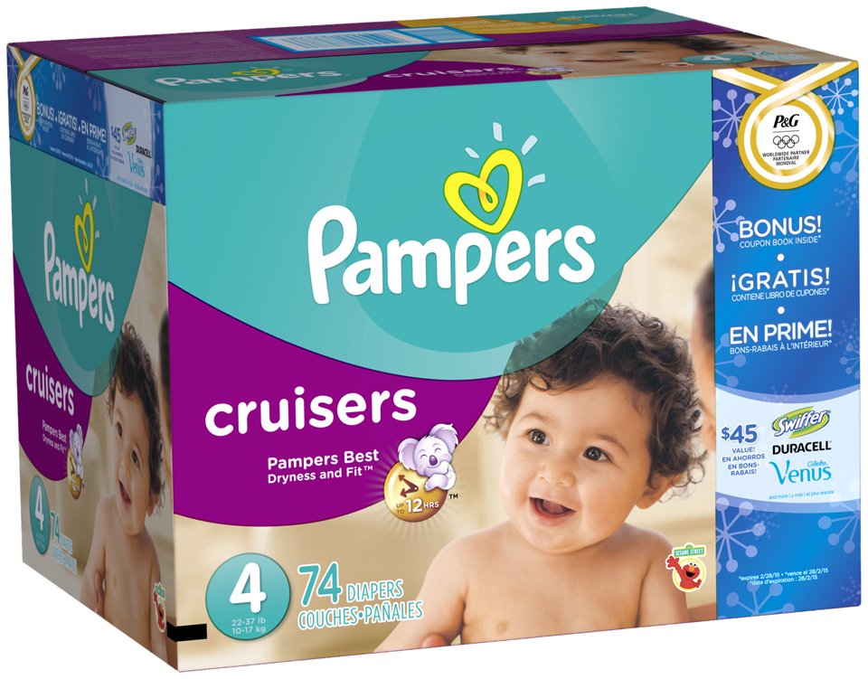 Pampers Cruisers Sesame Street Super Pack Diapers Size 4 (22-37 LBS
