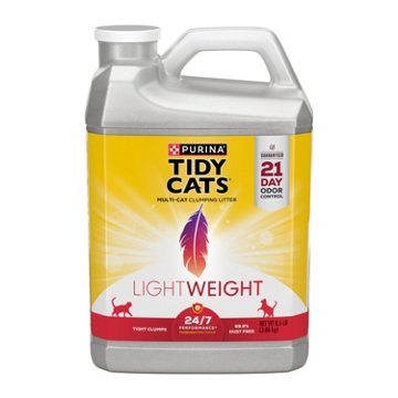 Tidy Cats Purina LightWeight 24/7 Performance Odor Control Multi-Cat Litter Clumping Dust Free, 8.5 lb