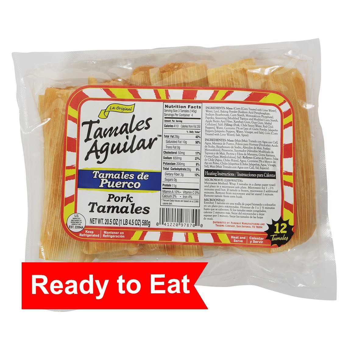 Tamales Aguilar Pork Tamales - Shop Ready Meals & Snacks At H-E-B